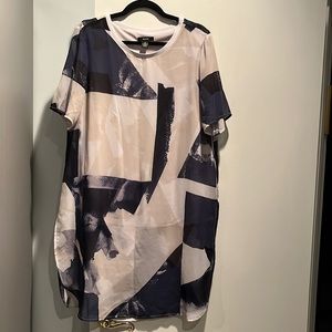 Alfani Neu Paint Block Women’s Tunic Shirt Overlay Blouse Top